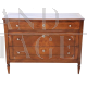 Cassettone comò  in stile antico Luigi XVI in noce intarsiato                            