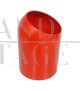 Cestino contenitore Gedy design di Makio Hasuike in plastica rossa, anni '70                            
