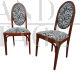 Coppia di sedie Thonet imbottite con tessuto zebrato                            
