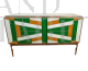 Credenza a 2 ante in vetro multicolore                            