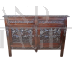 Credenza liberty in faggio finemente intagliato                            