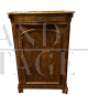 Credenzina antica Biedermeier in piuma di mogano                            