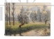 Dipinto di campagna francese con ruscello                            