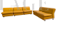 Divano modulare Amanta di B&B Italia in pelle gialla, anni '60                            