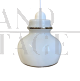 Lampada a sospensione opalina bianca, Italia anni '70                            