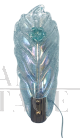 Lampada applique singola a foglia in vetro di Murano acidato attr. Barovier                            
