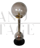 Lampada da tavolo modernista anni '70 in vetro fumé                       