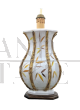 Lampada Ghinza in ceramica con motivi di bamboo, anni '70                            