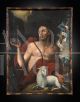 Dipinto antico olio su tela raffigurante San Giovanni Battista                            