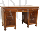 Scrivania antica Luigi Filippo in noce con cassetti, Italia '800.