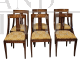 Set di 6 sedie a gondola antiche intarsiate                            
