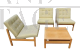 Set da salotto scandinavo di Ole Gjerløv-Knudsen & Torben Lind                            