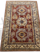 Tappeto vintage Uzbeko in cotone e lana