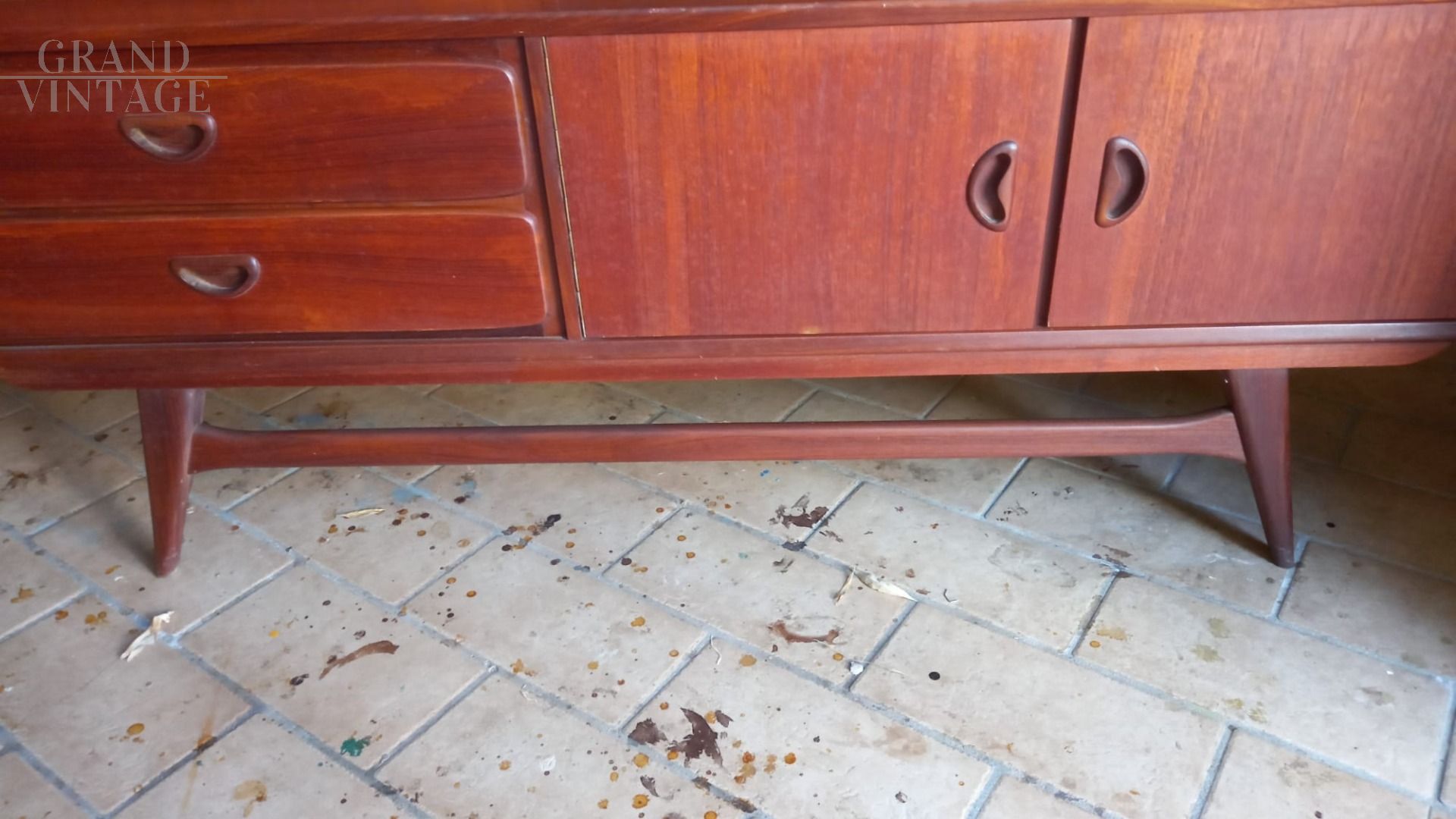 Credenza vintage highboard danese anni '60