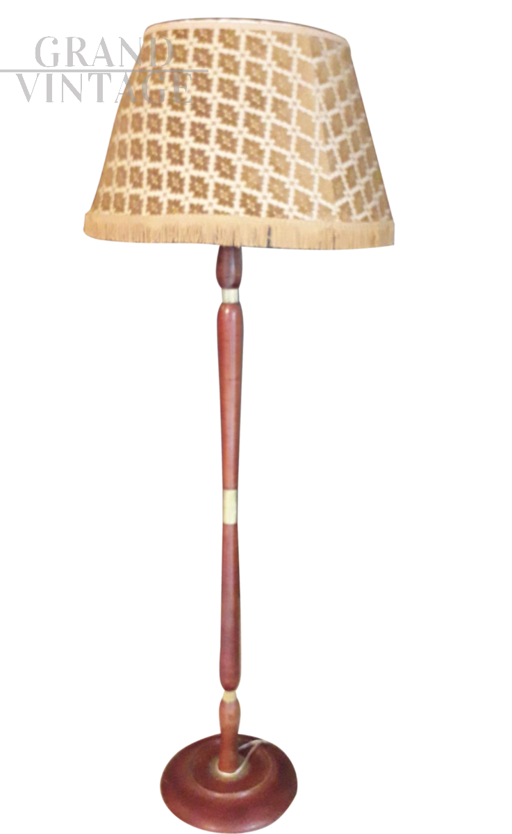 Lampada da terra in legno con paralume - Modello Mexican 315-LT