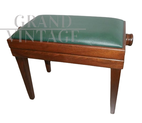 Sgabello per pianoforte regolabile vintage