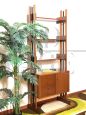 Libreria modulare vintage a una campata in teak
