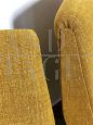 Coppia di poltrone design Marco Zanuso in tessuto giallo