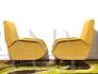 Coppia di poltrone design Marco Zanuso in tessuto giallo
