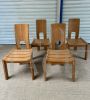 Set di 4 sedie scandinave in olmo massello                            
