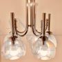 Lampadario Mazzega con 5 sfere in vetro di Murano, anni '60
