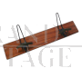 Attaccapanni da parete vintage in legno, anni '50                            