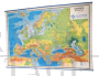 Cartina vintage dell'Europa fisica, Vallardi Industrie Grafiche, 1990