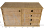 Cassettiera credenza Dal Vera in bamboo e midollino                            