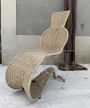 Chaise Longue Speed ​di Tom Dixon in ferro battuto e rattan                            
