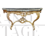 Consolle da parete intagliata e dorata in stile Luigi XV                            