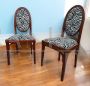 Coppia di sedie Thonet imbottite con tessuto zebrato                            