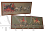 Coppia di stampe acquerellate inglesi con carrozze, XIX secolo, firmate                            