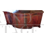 Credenza anni '80 intarsiata con fronte mosso                            