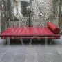 Daybed Barcelona di Mies Van Der Rohe per Knoll in pelle rossa                            