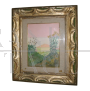 Giuseppe Innocenti - dipinto ad olio con paesaggio di campagna