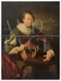 Giovanni Faliero - Il musicista, dipinto barocco di scuola napoletana, inizio XIX secolo