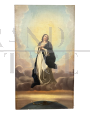 Immacolata concezione - dipinto antico olio su tela di scuola italiana