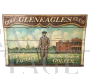 Insegna vintage Gleneagles golf club dipinta a mano su legno                            
