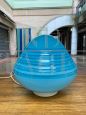 Lampada di Alfredo Barbini in vetro di Murano azzurro