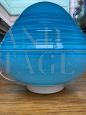 Lampada di Alfredo Barbini in vetro di Murano azzurro