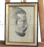 Mina Anselmi - dipinto Profili d'Uomo, ritratto del 1964                            