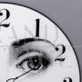 Orologio da parete design Fornasetti in vetro, Italia anni '90