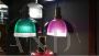 Lampadario a cascata in plastica colorata e vetro, anni '60
