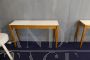 Coppia di consoles design di Gio Ponti in noce con piano in formica