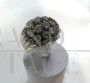 Anello vintage in oro bianco con diamanti, anni '70                            