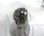 Anello vintage in oro bianco con diamanti, anni '70