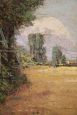 N. Chianese - Dipinto con paesaggio di campagna, olio su cartone primi '900                            