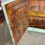 Piccola credenza liberty provenzale laccata verde, primi '900
