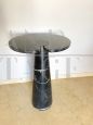 Tavolino in Marmo Nero Marquina stile Angelo Mangiarotti