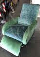 Poltrona vintage reclinabile modernariato stile Zanuso                            
